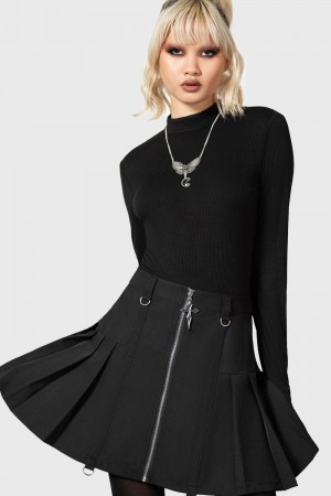 Killstar Fayettea Bodysuit Černé | GRFKDI-732