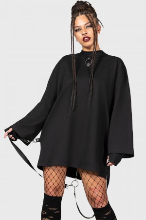 Killstar Flayer Sweatshirt Černé | SDEKCZ-269