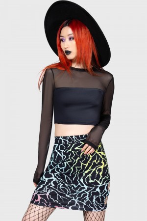 Killstar Ghoul Sweat Crop Top Černé | AFOEKC-169