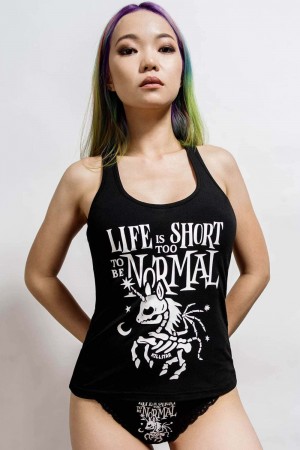 Killstar Gothicorn Longline Vest Černé | FKXMSW-834
