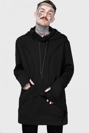 Killstar Grannus S Kapucí Top Černé | CHEIFX-280
