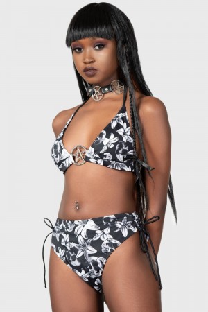Killstar Harlette's Revenge Bikiny Černé | XJAQDR-942
