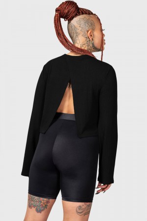 Killstar Haunted Affirmations Long Sleeve Top Černé | LGDQKF-891