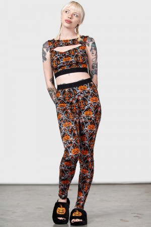 Killstar Haunted Leggings Černé | DTSWBG-215