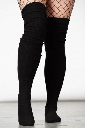 Killstar Hecate Slouch Socks Černé | ASFBPJ-058