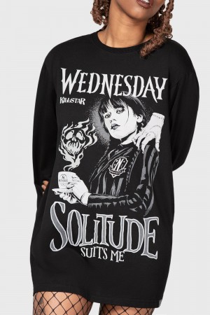 Killstar I Don't Do Tears Long Sleeve Top Černé | VPWJUO-783