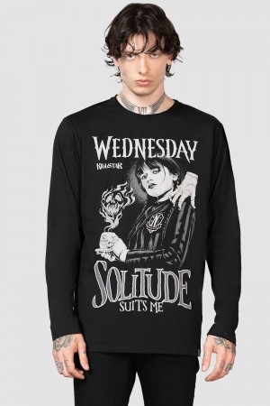 Killstar I Don't Do Tears Long Sleeve Top Černé | KEZUSM-890