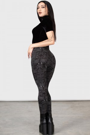 Killstar I'm Saaaorry Leggings Černé | LORSMJ-160
