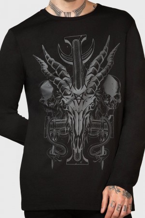 Killstar Infernal Ashes Long Sleeve Top Černé | RFTPKO-974