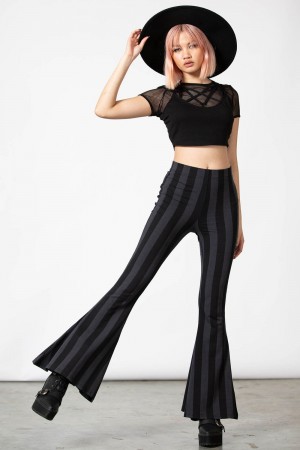 Killstar Inferno Room Flares [GREY STRIPE] Šedé | PDHOAX-279