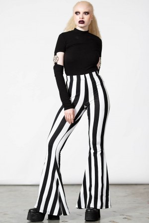 Killstar Inferno Room Flares [WHITE STRIPE] Bílé | KLWSNV-876