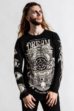 Killstar Insomnia Long Sleeve Top Černé | YXUATR-953