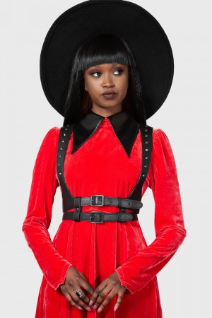 Killstar Ivy Harness Černé | ASEULZ-716