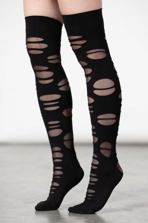 Killstar Laceration Socks Černé | LSKXMH-058