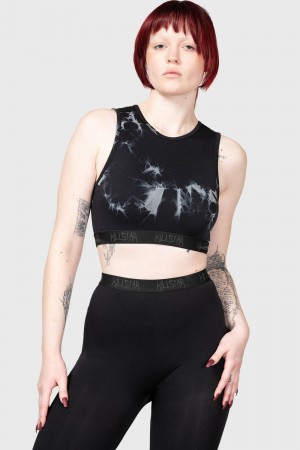 Killstar Leshy Crop Top Černé | XOZAPL-687
