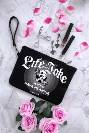 Killstar Life Is No Joke Makeup Bag Černé | SWVNRZ-635