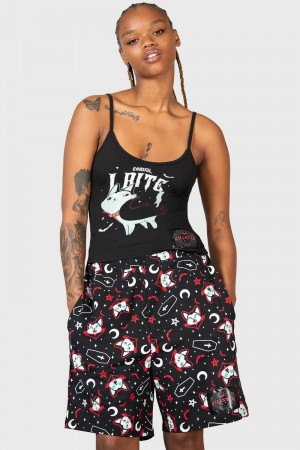 Killstar Lil Vampurr Long Shorts Černé | RLPFKV-708