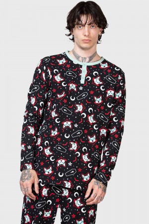 Killstar Lil Vampurr Lounge Top Černé | TFRNSY-814