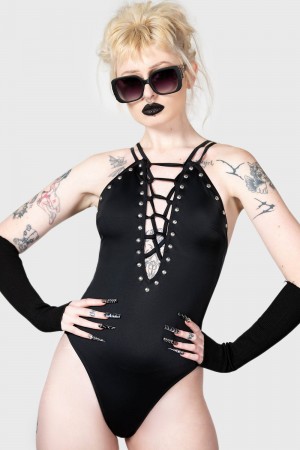 Killstar Lilith's Gaze Swimsuit Černé | FASQMC-028