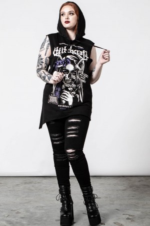 Killstar Local Coven Cut-Up Vest Černé | PSVKEF-123