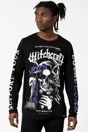 Killstar Local Coven Long Sleeve Top Černé | WYCSRT-983