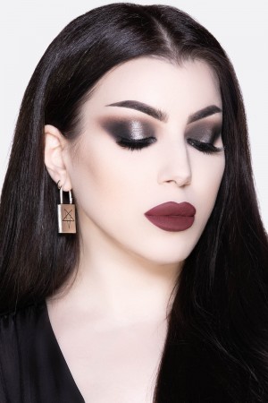Killstar Locked Away Earrings Stříbrné | PBIUCX-496