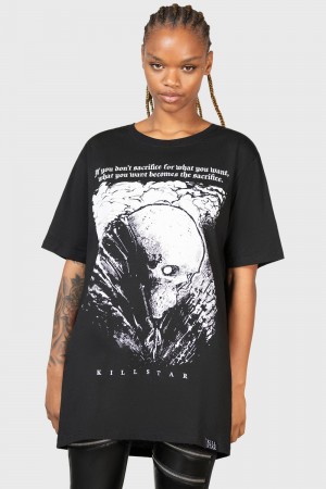 Killstar Lonely Dark T-Shirt Černé Bílé | TQHWKL-398