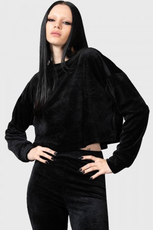 Killstar Lulluspider Sweatshirt Černé | SNWVZA-518