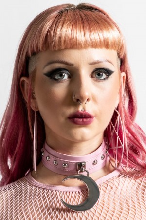 Killstar Lunar Daze Choker [PASTEL PINK] Růžové | EZISKH-490