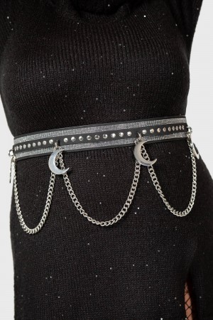 Killstar Luna's Levitation Belt [PLUS] Černé | ZHKDFX-512