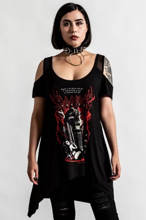 Killstar Magick Penta Top Černé | XUSDHQ-526
