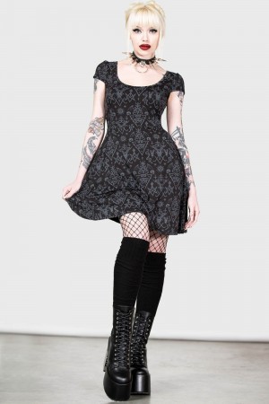 Killstar Maiden's Spirit Skater Šaty Černé | WQNRKS-563