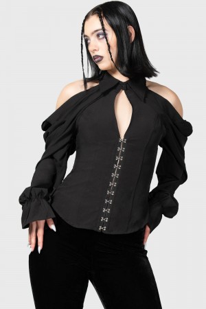 Killstar Maxim Priestess Blouse Černé | GTECFK-173