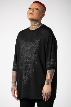 Killstar Mega Meh Mesh Top Černé | YZGHJA-423