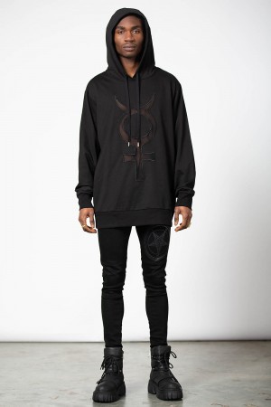 Killstar Mercury Rising Pull-Over Hoodie Černé | OZYQSL-768