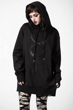 Killstar Mercury Rising Pull-Over Hoodie Černé | KTNHVU-207