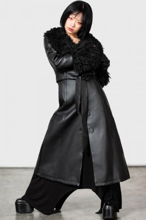 Killstar Midnight Sun Coat Černé | BKYZGW-293