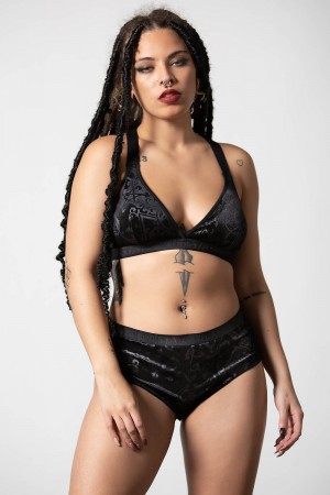 Killstar Moody Panty Černé | SFCAJE-708