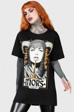 Killstar Mors T-Shirt Černé | LJKUSZ-741