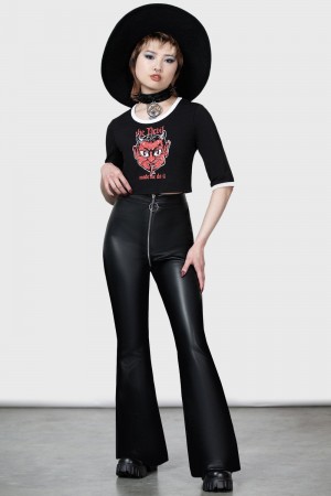Killstar Mother Of Demons Flares Černé | GUDIQE-184