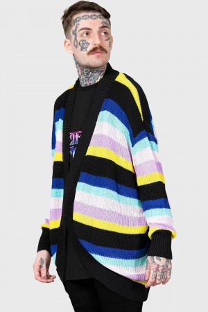 Killstar Neon Rainbow Cardigan Rainbow | HNAVEP-465