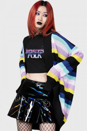 Killstar Neon's Ink Stain Skirt Rainbow | RLIUJS-750