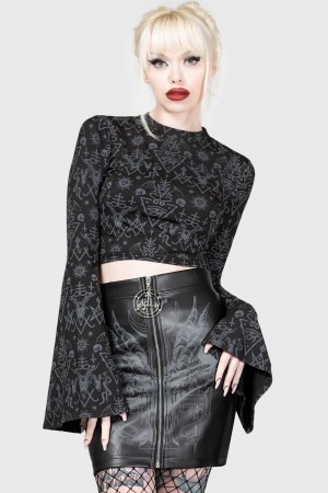 Killstar Nightmagick Top Černé | IQODEX-137