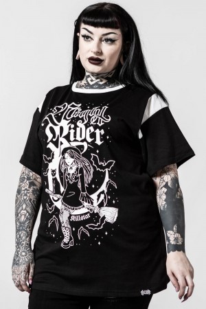 Killstar Nightrider Top Černé | UBIVQG-962