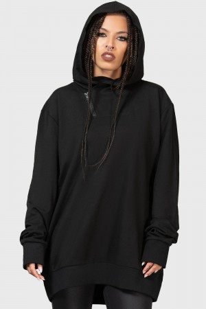 Killstar Nighttime Demise Hoodie Černé | ZONQAX-473