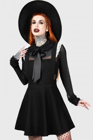 Killstar Oriel Pinafore Černé | ZSMTXF-371