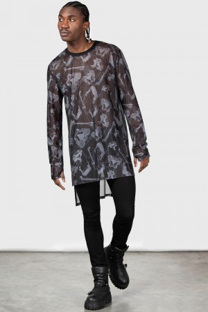 Killstar Ossuary Long Sleeve Top Černé | YNWLCK-712