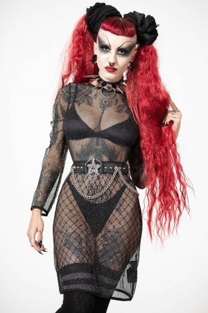 Killstar Our Inner Circle Belt Černé | WCFNQZ-493