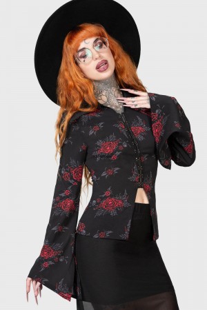 Killstar Pandora Fatale Top Červené | GLJRME-745