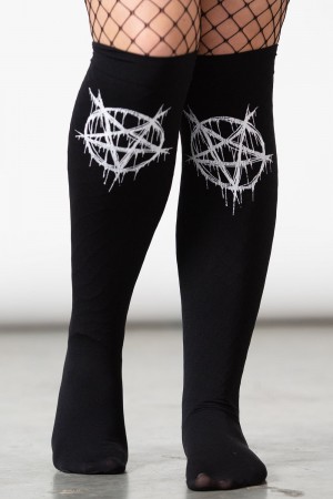 Killstar Penta Blood Stockings Černé | ROGZPH-862